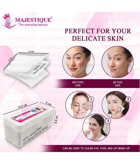 MAJESTIQUE Facial Wipes & Tissues Facial Wipes & Tissues Dry Wipes ( 100 Pcs ) Pack of 2