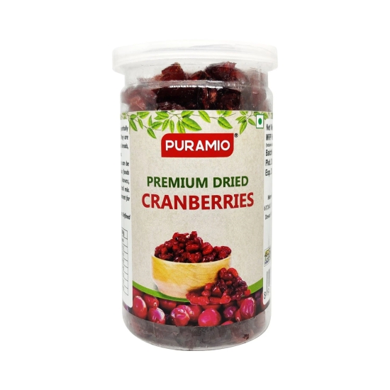 Puramio Premium Dried Cranberries (100% Natural), 200 gm