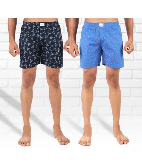 Supersquad Pack of 2 Cotton Mens Boxer- ( Multicolor ) - None