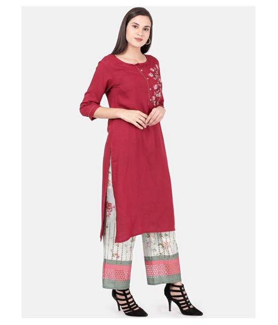 Alena Rayon Kurti With Palazzo - Stitched Suit - S