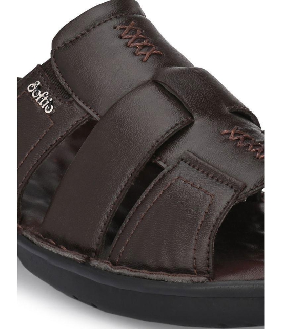 softio - Brown Mens Sandals - None