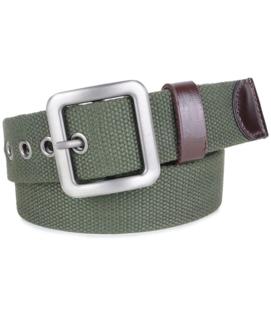 Zacharias - Green Canvas Mens Casual Belt ( Pack of 1 ) - None