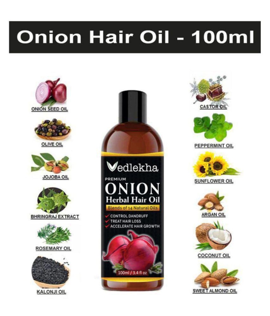 Vedlekha - Hair Growth Onion Oil 100 ml ( Pack of 1 )