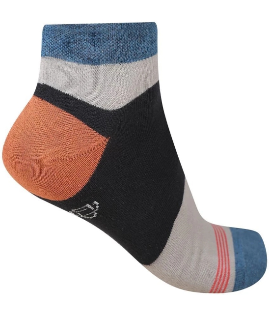 Dollar - Cotton Mens Striped Multicolor Ankle Length Socks ( Pack of 5 ) - Multicolor