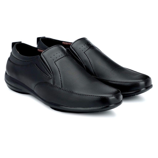 Stylelure Leather Black Formal Shoes for Men