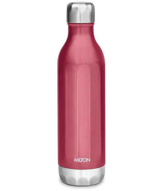 Milton Bliss 600 Thermosteel Hot and Cold Water Bottle, 500 mL (Red) - Red