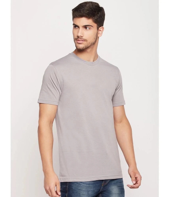 UNIBERRY - Medium Grey Cotton Blend Regular Fit Mens T-Shirt ( Pack of 1 ) - None