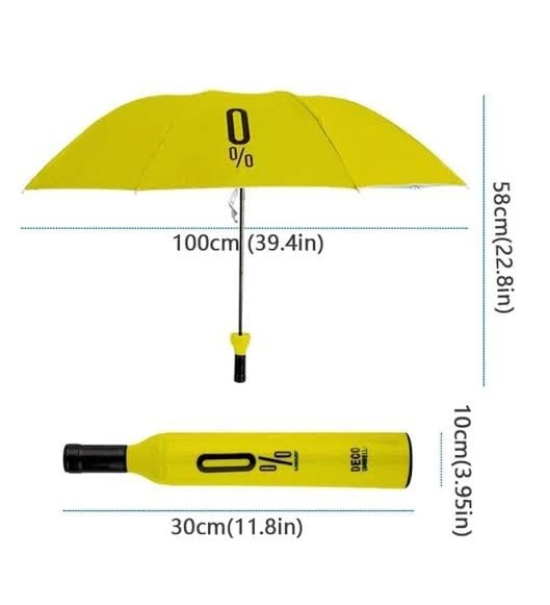 Wine Bottle Umbrella Windproof Double Layer Umbrella with Bottle Cover for UV Protection & Rain, For Men, Women, and Kids