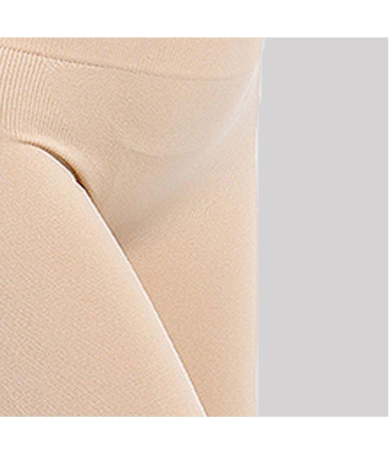 Tkeshto - Beige Cotton Women's Trimming Tights ( Pack of 1 ) - None