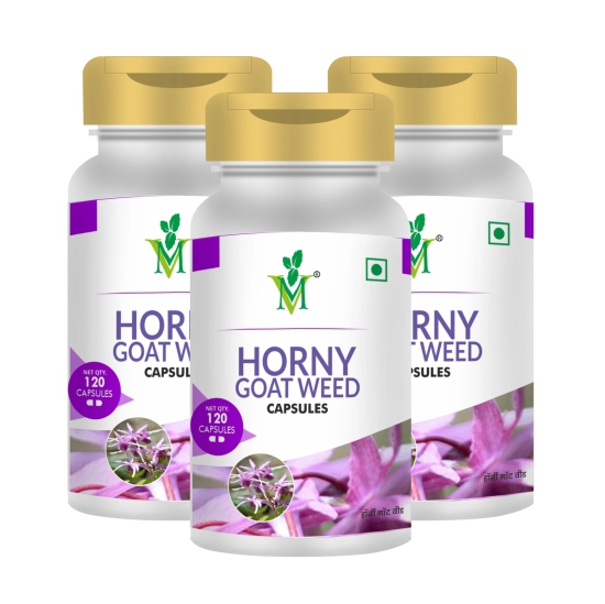 Mint Veda Horny Goat weed Epimedium - Maca Root extract - Nano Formulated herbal 120 Capsules Pack of 3