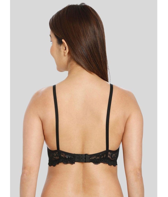 ILRASO - Black Lace Non Padded Women's T-Shirt Bra ( Pack of 1 ) - None