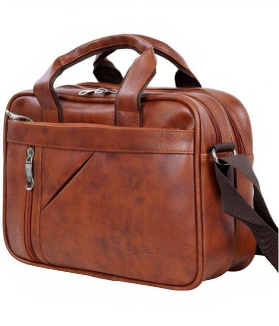 Raylan Tan Solid Messenger Bag - Tan