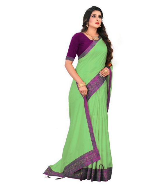 ofline selection - Green Silk Blend Saree With Blouse Piece (Pack of 1)