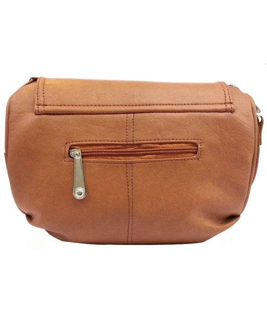 Leather Land -   Tan Faux Leather Sling Bag - Tan