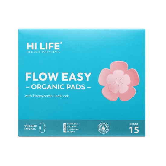 FLOW EASY - Organic Period Pads (with disposable bag)-Pack of 45