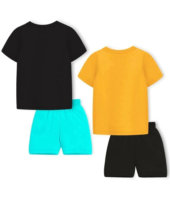 Trampoline Multicolor Cotton Blend Boys T-Shirt & Shorts ( Pack of 2 ) - None