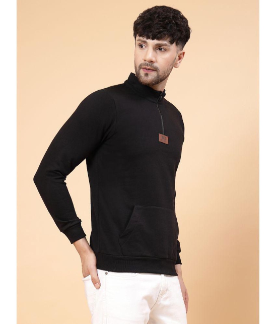 Rigo Cotton Round Neck Mens Sweatshirt - Black ( Pack of 1 ) - None