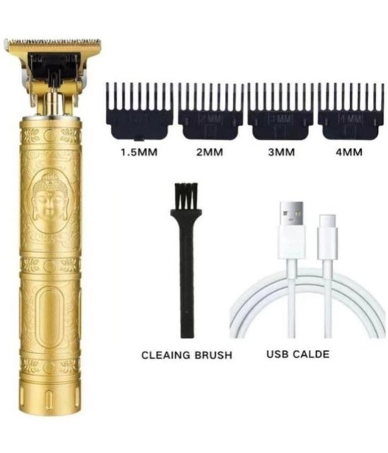 FeiHong VINTAGE T9 Plastic Gold Cordless Beard Trimmer With 45 minutes Runtime