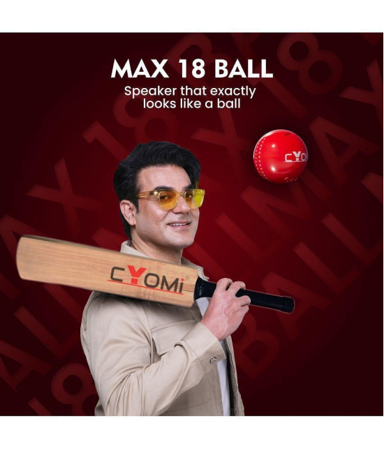 CYOMI Max18 Ball 5 W Bluetooth Speaker Bluetooth v5.0 with SD card Slot,USB,Aux Playback Time 5 hrs Red - Red