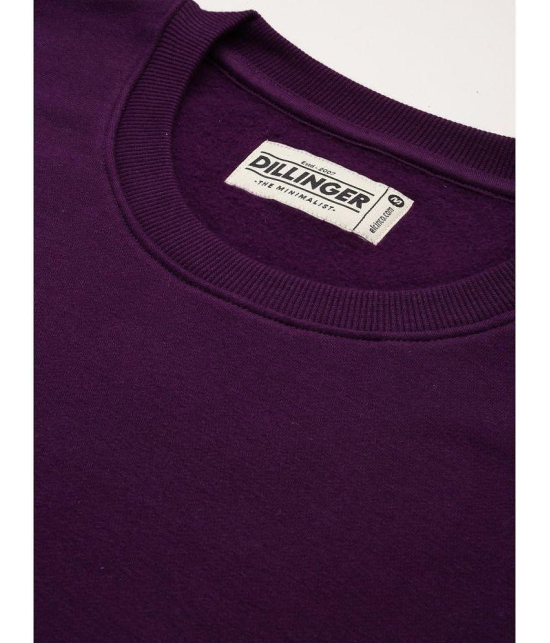 Dillinger Fleece Round Neck Mens Sweatshirt - Purple ( Pack of 1 ) - None