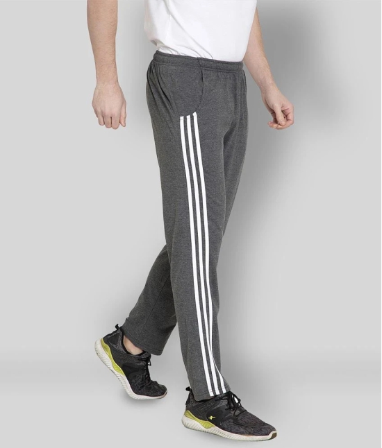 Zeffit - Grey Melange Cotton Blend Mens Sports Trackpants ( Pack of 1 ) - 2XL