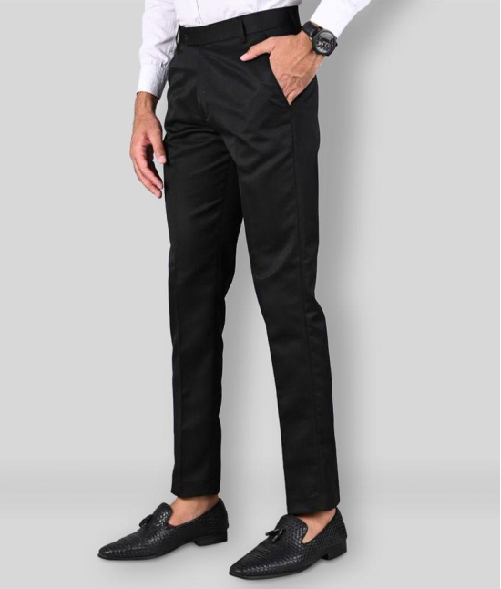 MANCREW - Black Polycotton Slim - Fit Mens Formal Pants ( Pack of 2 ) - None