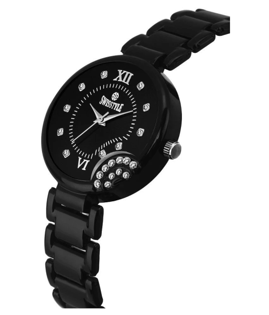 Swisstyle - Black Stainless Steel Analog Womens Watch