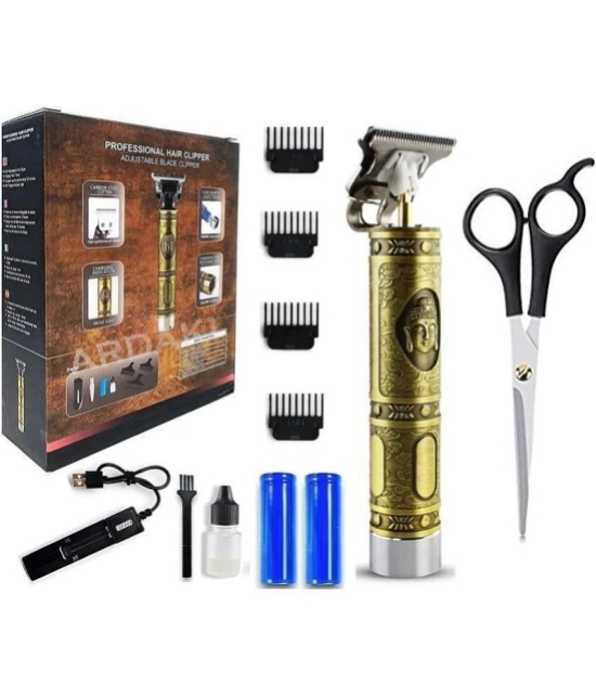 Lenon Scissor,Comb,Clip & Gold Cordless Beard Trimmer With 60 minutes Runtime