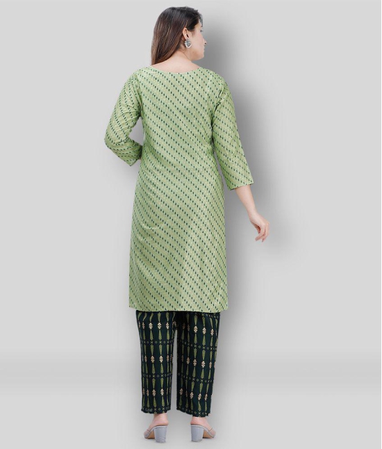 JC4U - Green Straight Rayon Women's Stitched Salwar Suit ( Pack of 1 ) - None