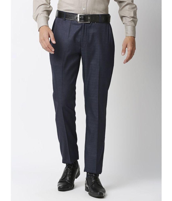 Solemio Navy Blue Slim Formal Trouser ( Pack of 1 ) - None