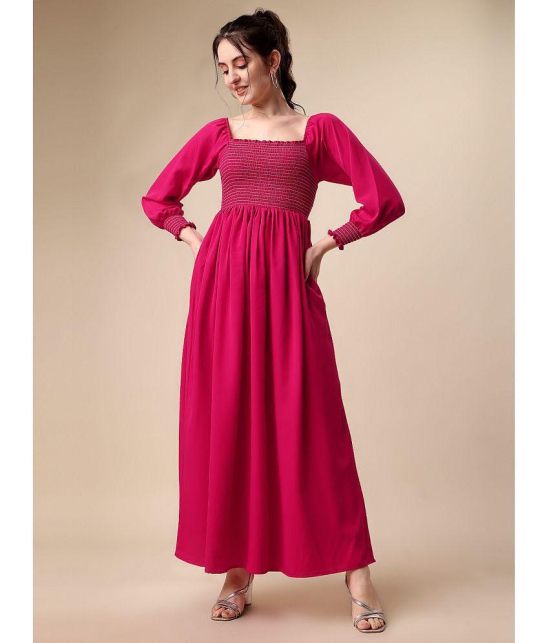 Sheetal associates - Pink Crepe Women''s Gown ( Pack of 1 ) - None