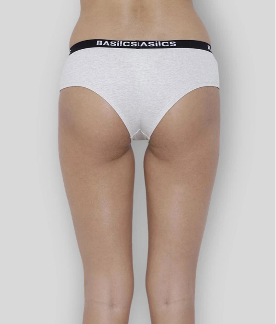 BASIICS By La Intimo Cotton Womens Bikini Panties ( White ) - None