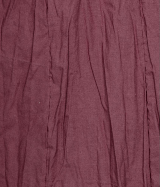 Sttoffa - Maroon Cotton Womens Broomstick Skirt ( Pack of 1 ) - 46