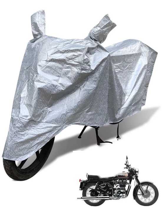 Auto Hub Bike Body Cover for Royal Enfield Bullet 350 ( Pack of 1 ) , Silver - Silver