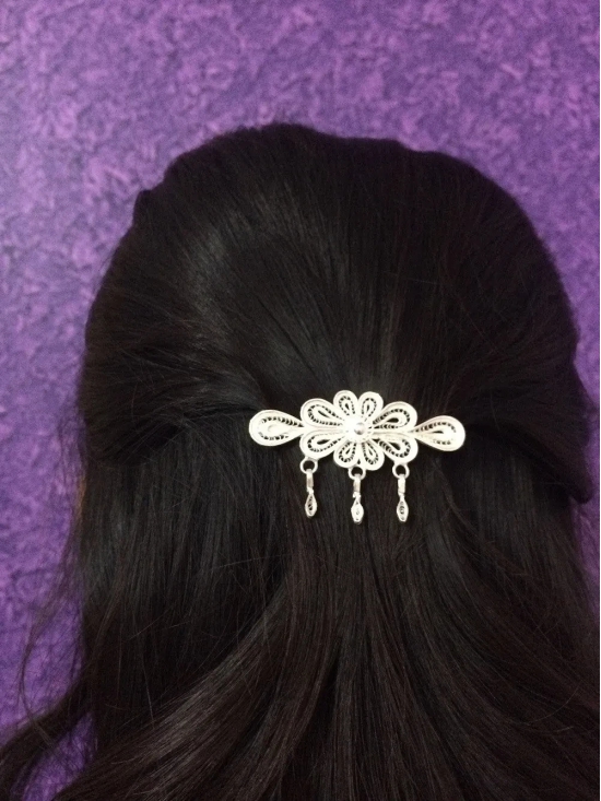 Silver Hair Clip