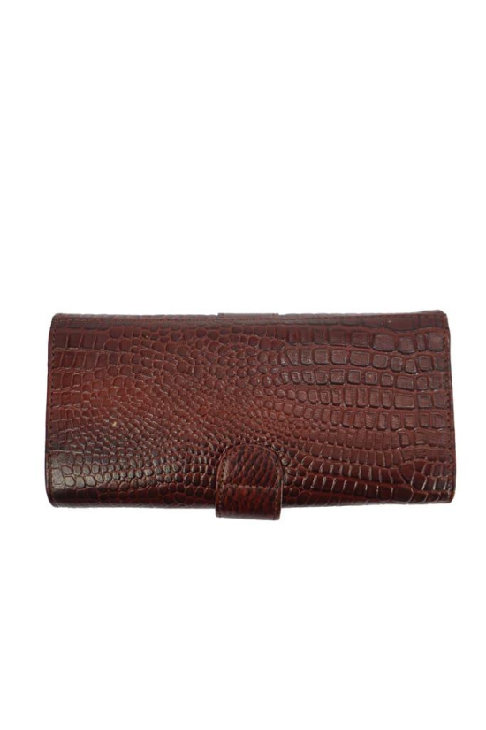 Genuine Leather Croco Style Causal Tan Clutch for women (PDS/LDB/23/0002P)