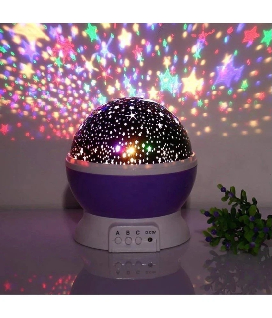 Bhavyta Star Master Colorful LED Metal Polish Stick Moon Light Projector Night Lamp 300 g