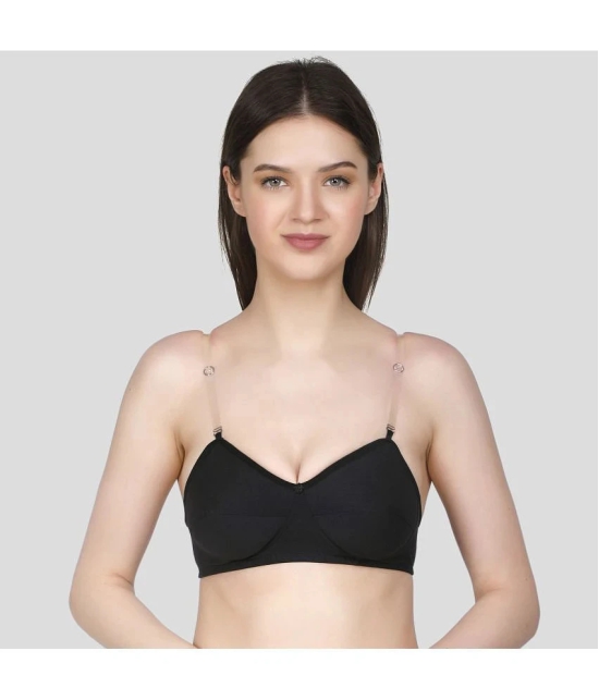 TCG - Black Cotton Blend Non Padded Womens Push Up Bra ( Pack of 1 ) - None