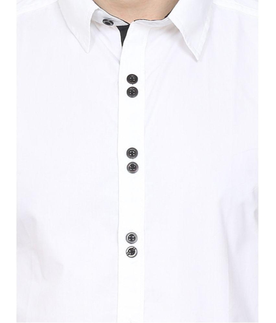 Life Roads - White 100% Cotton Slim Fit Men's Casual Shirt ( Pack of 1 ) - None