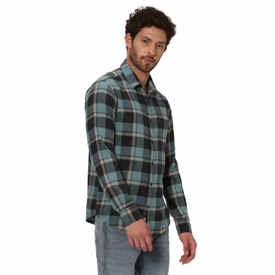 GREY LARGE CHECK SHIRT