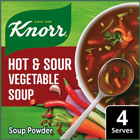 Knorr Chinese Hot & Sour Soup - 100% Real Vegetables, No Added Preservatives, 41 G