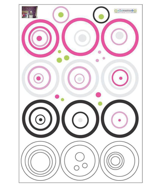 Print Mantras colorful circles Nature Sticker ( 150 x 150 cms )