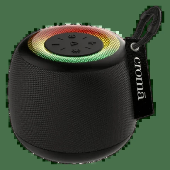 Croma  5W Portable Bluetooth Speaker (RGB Light, Black)