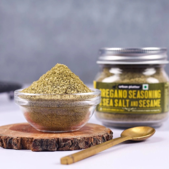 Urban Platter Oregano Seasoning with Sea Salt & Sesame, 250g (Greek Sea Salt, Mediterranean Herb, Season Vegetables)