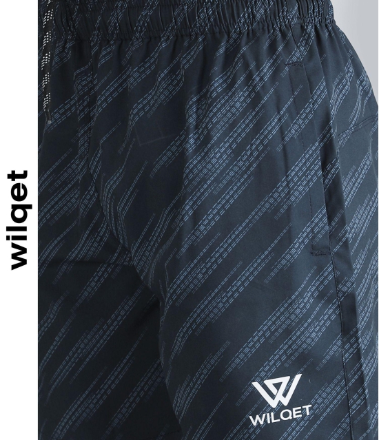 Mens Dryfit Printed Lycra Shorts-Navy / S