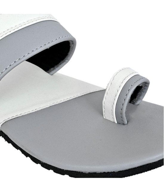 Altek - Grey Mens Leather Slipper - None