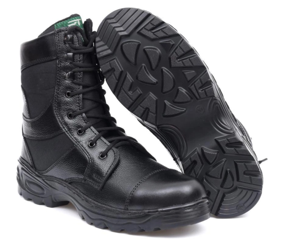 BHADAURIA TRADERS Genuine Leather DMS Army Commando Police Boots For Men  (Black)