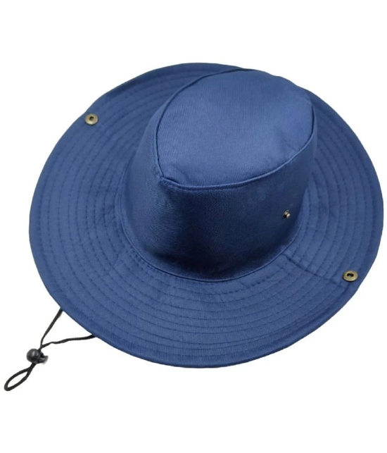 Zacharias Blue Cotton Blend Mens Hat ( Pack of 1 ) - Blue