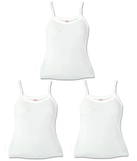 HAP Lovly white Camisole for Girls/inners for girls/spaghetti top/pack of 3 - None