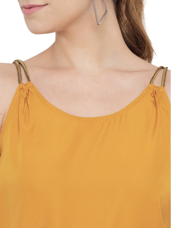 ALL WAYS YOU Women Top Crepe fabric  Yellow XS